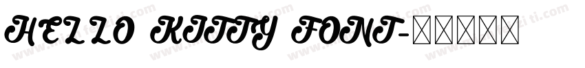 HELLO KITTY FONT字体转换